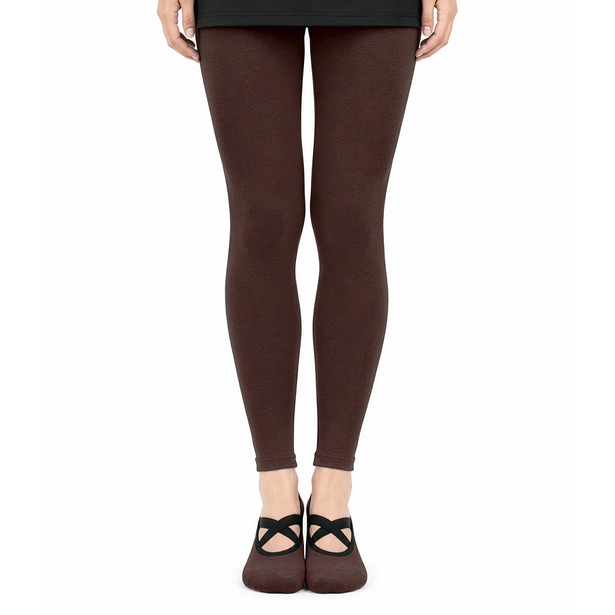 Women's Invisible Grip Socks - Brown