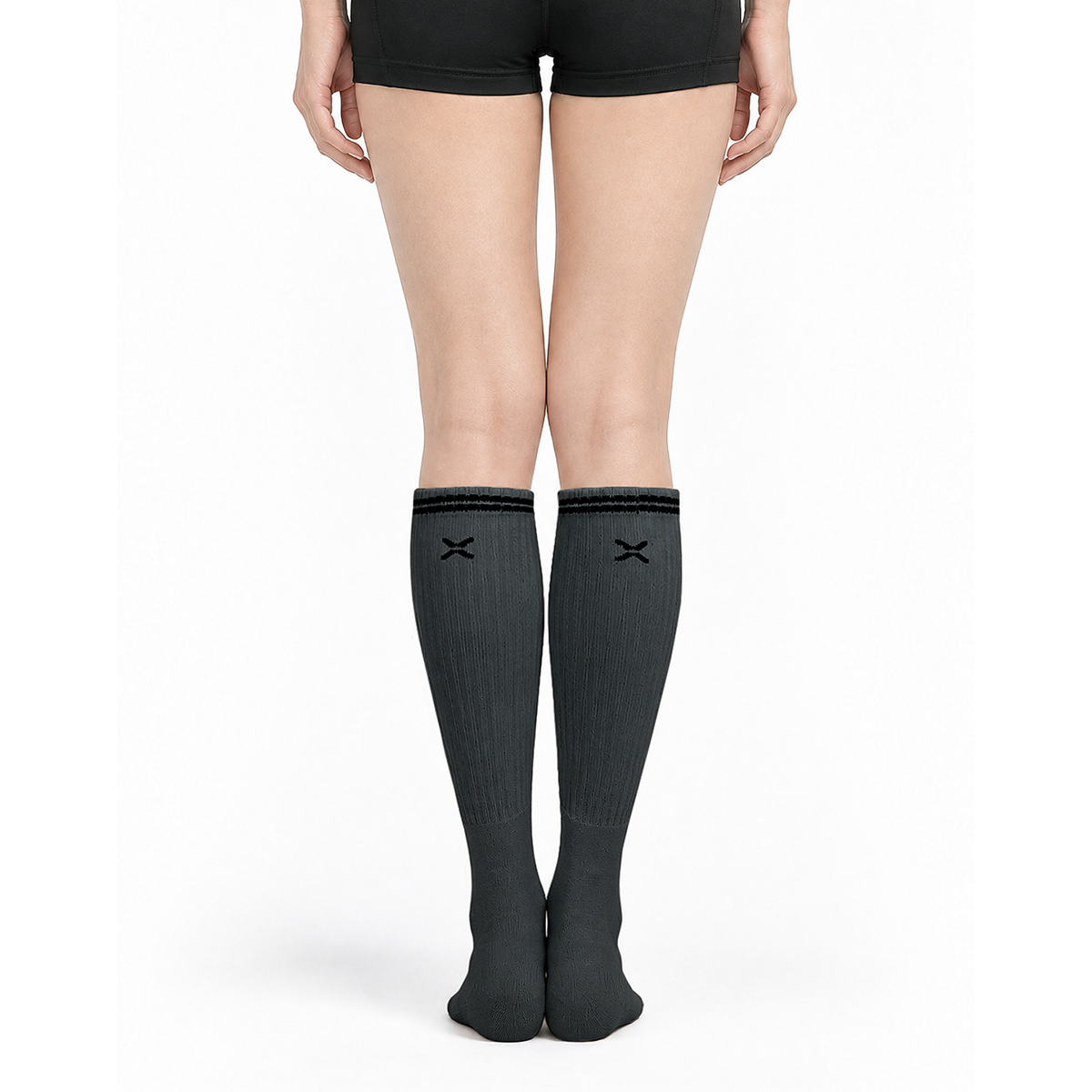Women's Over-the-Calf Grip Socks - Gray