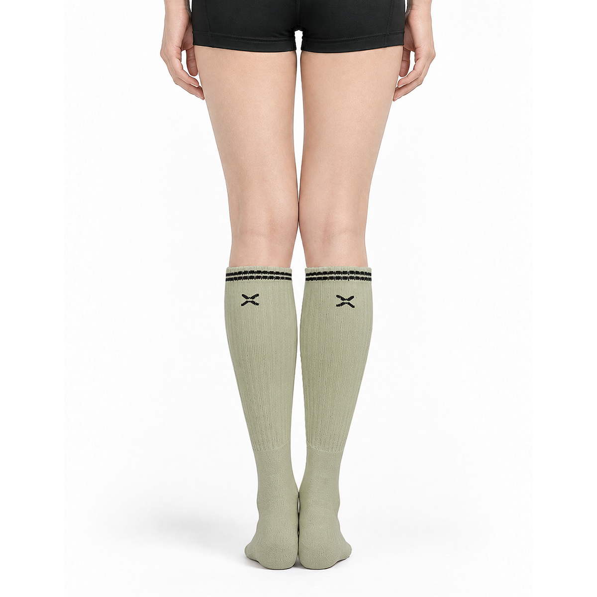 Women's Over-the-Calf Grip Socks - Green